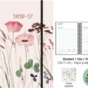 AGENDA ESCOLAR 26-27 STUDENT 12X17 DP AMAPOLAS