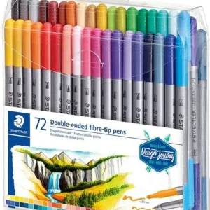 Estuche 72 rotuladores doble punta 3200 colores surtidos