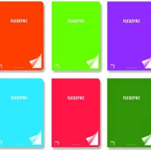 PAQ/6 LIBRETA A5+ 48H 90G PAUTA 3.5 C/M FLEXIPAC T.PLASTICO