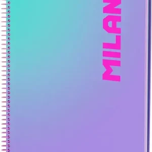 Cuaderno espiral a4 90h 95g. 1 horizontal microperforado serie sunset lila
