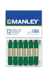 C/12 CERAS MANLEY UNICOLOR Nº24 VERDE ESMERALDA