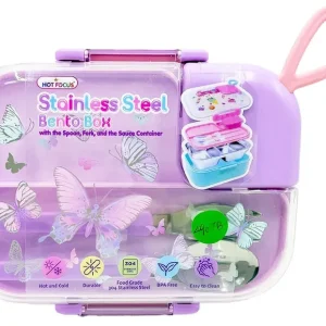 SET CAJA PORTAMERIENDAS BUTTERFLY ACERO INOXIDABLE