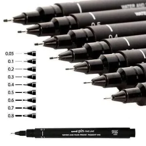 C/12 rotuladores calibrados 0,4mm uni-pin