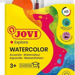 Estuche plastico 6 acuarelas colores surtidos jovi
