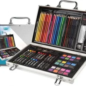 Maleta aluminio art studio artist con 80 piezas