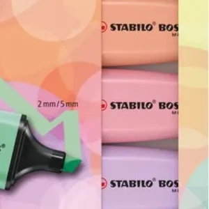 ESTUCHE 6 MARCADORES STABILO BOSS PASTEL MINI