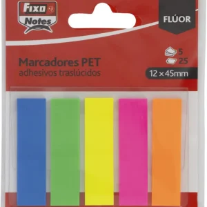 BLISTER MARCADORES AUTOADHESIVOS 12X45 5 COLORES NEON