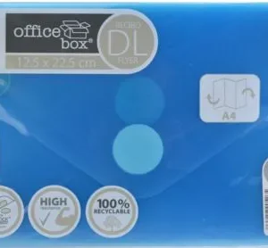 PAQ/10 SOBRE DL V-LOCK 125X225 MM VELCRO COLOR AZUL
