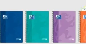 Paq/5 cuaderno espiral a4+ 120h 90g. cuadrícula 5x5 ebook5 microperforado calssic tapa plastico