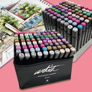 Estuche 80 rotuladores professional markers doble punta colores surtidos