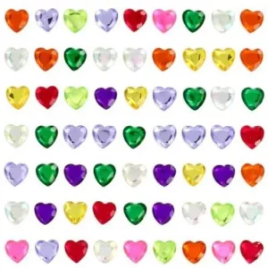 BLISTER FIGURAS ADHESIVAS CRISTAL CORAZONES SURTIDOS