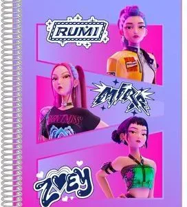 LIBRETA CUARTO 80 H. TAPAS DURAS K-POP Demon Hunters - STATIONERY 15,5x22x1cm