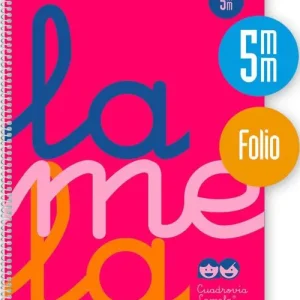 CUADERNO ESPIRAL Fº 80H 90G 5MM ROSA CUADROVIA PP.