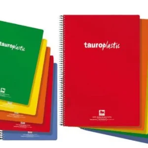 Paq/8 cuaderno espiral 4º 80h 90g pauta 3,5 c/m tauroplastic