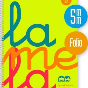 CUADERNO ESPIRAL Fº 80H 90G 5MM AMARILLO CUADROVIA PP.