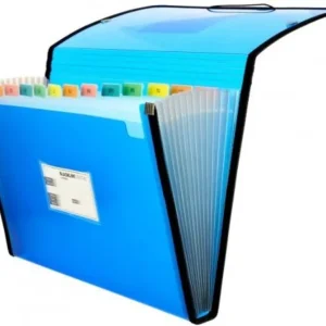 carpeta fuelle Fº azul polipropileno 13 departamentos con ribete