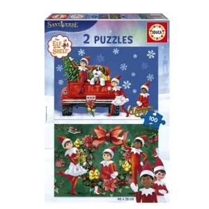 PUZZLE 2X100 PIEZAS ELF ON THE SHELF