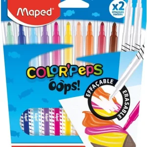 ESTUCHE 12 ROTULADORES BORRABLES COLOR´PEPS