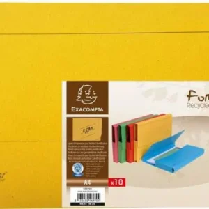 Paq/10 subcarpeta con bolsa a4 color amarillo serie forever