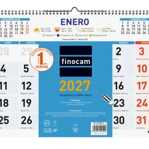 Calendario pared mixto trendy color 2027 430x310mm