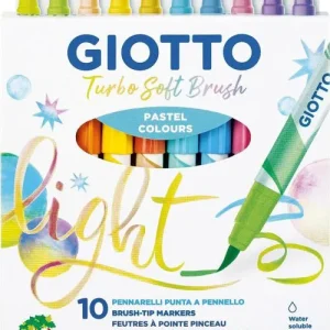 ESTUCHE 10 ROTULADORES GIOTTO TURBO SOFT BRUSH PASTEL