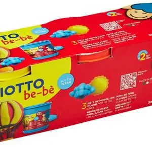 Pack 3 botes super pasta para jugar be-be giotto 220g Rojo, Cian, Amarillo