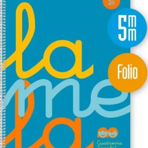 CUADERNO ESPIRAL Fº 80H 90G 5MM AZUL CUADROVIA PP.
