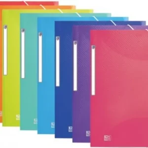 Paq/10 carpeta plástico A4+ gomas y solapas colores surtidos serie Urban