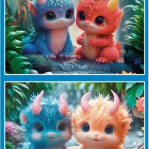 PUZZLE 2X100 PIEZAS MONSTRUOS ADORABLES