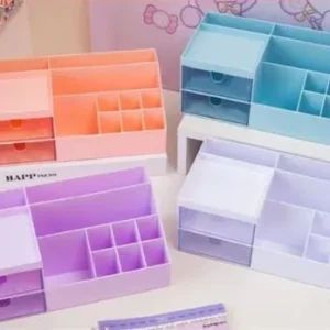 ORGANIZADOR SOBREMESA HORIZONTAL 2 CAJONES 4 COLORES SURTIDOS