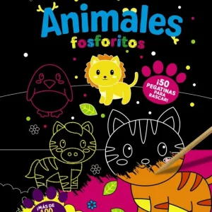 Rasca y pinta animales fosforitos AA.VV. 2024