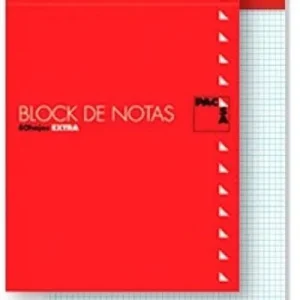 Paq/10 bloc notas con tapa 8º 80h 60gr 4x4