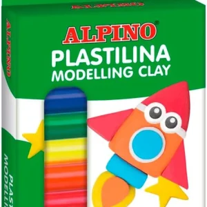 BLISTER 6+2 PASTILLAS PLASTILINA 12.5G COLORES NEON ALPINO