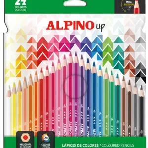 Estuche 24 lapices colores alpino up colores surtidos