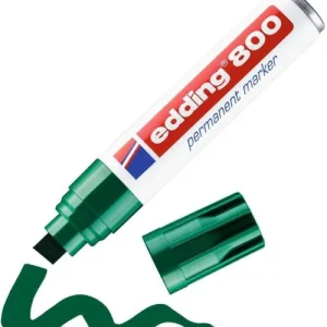 C/5 ROTULADOR EDDING 800 VERDE PERMANENTE PUNTA BISELADA