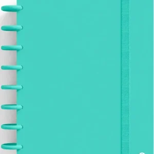 CUADERNO INGENIOX A5 80H CUADRICULA MENTA PASTEL