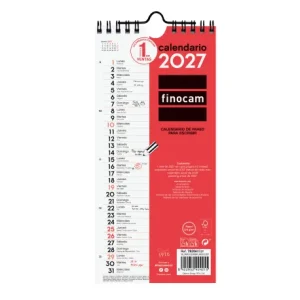 Calendario pared escribir largo s 2027 110x235mm