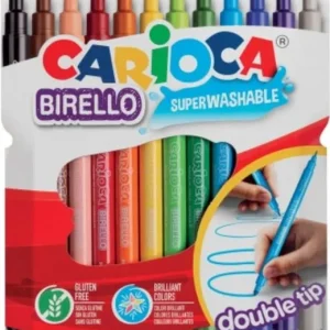 ESTUCHE 12 ROTULADORES DOBLE PUNTA CARIOCA BIRELLO