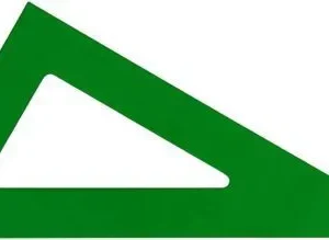 (Pack 5U) cartabon serie tecnica 21cm metacrilato verde sin graduar