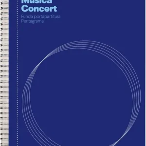 cuaderno espiral 22x31cm Musica concert 12 pentagramas de 9mm por pag. y con 20 fundas transparentes portapartituras