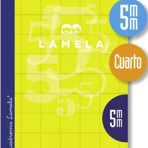 LIBRETA A5 50H 70G CUADROVIA 5MM COLORES SURTIDOS