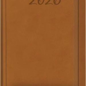 Agenda anual manaos 2027 dia pagina 17x24cm marrón
