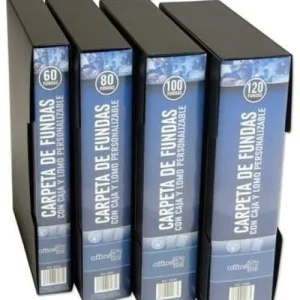 carpeta 80 fundas a4 deluxe con caja y lomo personalizable