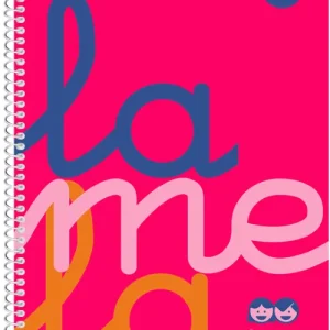 CUADERNO ESPIRAL 4º 80H 90G 3MM ROSA CUADROVIA PP.