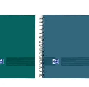 Paq/5 cuaderno espiral a5+ 120h 90g liso microperforado ebook5 oxford&you colores neutros