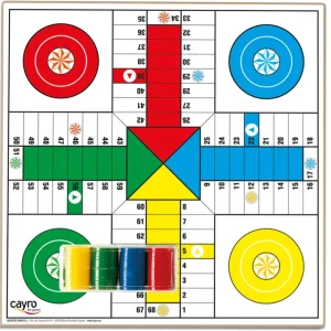 TABLERO PARCHIS-OCA CON ACCESORIOS 33X33 CM