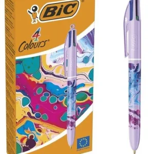 C/12 boligrafos bic 4 colores hydro purple punta 1mm