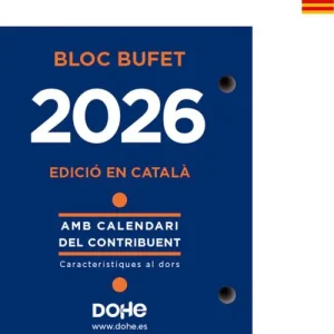 bloque bufete año 2027 640 paginas catalan 8,5x11cm