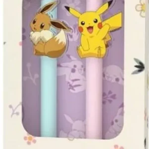 SET DE DOS BOLIGRAFOS CON CLIP DECORATIVO POKEMON