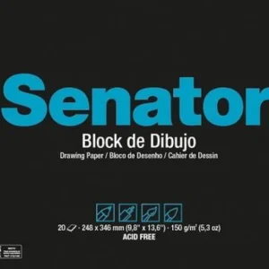 Bloc dibujo espiral senator a3 20h 150g sin recuadro microperforado